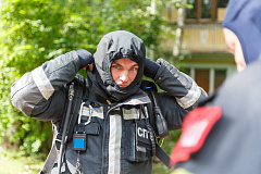 В Москве прошло опытное пожарно-тактическое учение с применением пневматической пеногенерирующей установки «CAFS и SkyCafs»